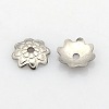 Tarnish Resistant 8-Petal 304 Stainless Steel Flower Bead Caps STAS-N027-01-1