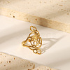 304 Stainless Steel Cuff Rings for Women CD9702-4-1