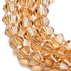 Transparent Electroplate Glass Beads Strands EGLA-A039-T4mm-A18-4