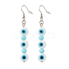 Lampwork Evil Eye & Acrylic Beaded Dangle Earrings EJEW-JE04972-04-1