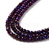 Electroplate Glass Beads Strands GLAA-H021-01A-FP09-5