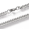 Non-Tarnish 201 Stainless Steel Cuban Link Chain Necklaces NJEW-I238-10P-2