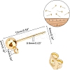 20Pcs Brass Post Earring Findings KK-PH0001-78-2