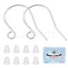 5 Pairs 925 Sterling Silver Earring Hooks STER-BBC0006-49S-1
