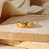 304 Stainless Steel Open Cuff Rings for Women LS-RJEW-U060-01L-G-1