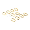 Clear Cubic Zirconia Oval Hoop Earrings EJEW-G312-13G-3