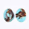 Assembled Synthetic Imperial Jasper and Bronzite  Cabochons X-G-S329-080E-2