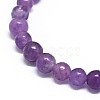 Natural Lepidolite/Purple Mica Stone Beads Strands G-M353-A01-4mm-3