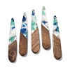 Resin and Walnut Pendants FIND-R051-08G-1