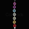 Handmade Rainbow Faux Suede & PP Plastic Woven Web/Net Pendant Decorations HJEW-WH20019-16P-6