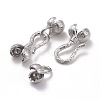 Locking Double Brass Bead Tips KK-Z018-14P-2