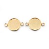 201 Stainless Steel Cabochon Connector Settings STAS-F191-15G-E-1