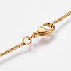 Eco-Friendly Rack Plating Brass Chain Necklaces MAK-G002-05G-A-FF-4