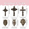 DIY Religion Pendants & Links Jewelry Making Finding Kit DIY-SZ0007-29-7