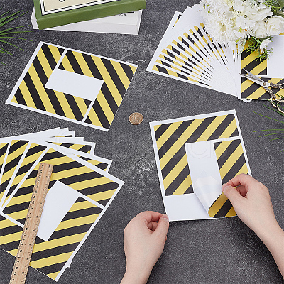 50Pcs PVC Self-Adhesive Safety Labels DIY-OC0016-18-1