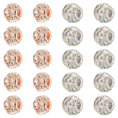 20Pcs 2 Colors Brass Beads RB-AR0001-07-1