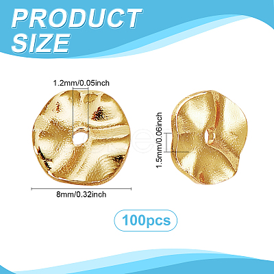 100Pcs Brass Spacer Beads KK-PH0011-43G-1