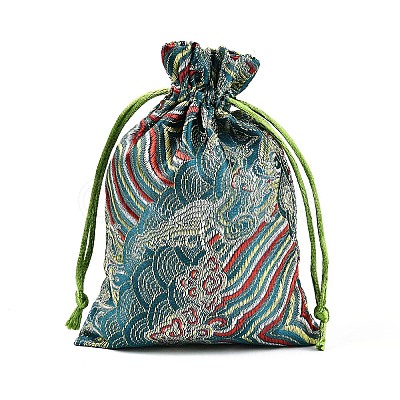 Chinese Embroidery Satin Drawstring Bags ABAG-N008-10x14-A01-1