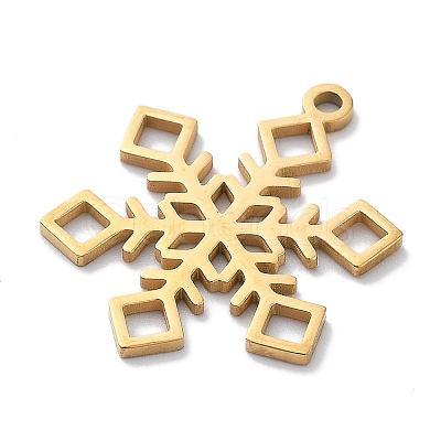 Christmas Theme 304 Stainless Steel Pendants STAS-R003-04G-04-1