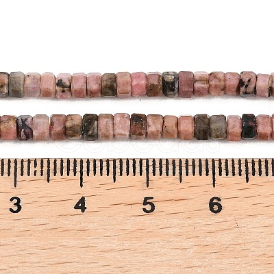 Natural Rhodonite Beads Strands G-G345-C16-2x4mm-1