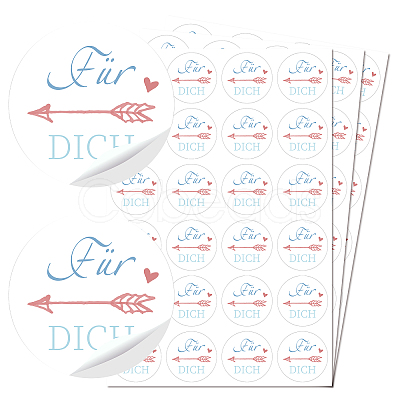 Waterproof PVC Wedding Round Stickers AJEW-WH0343-006-1