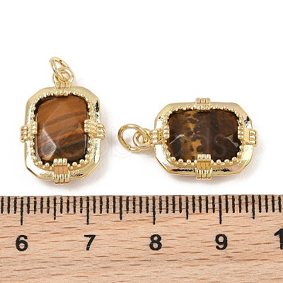 Natural Tiger Eye Faceted Pendants GG-CBA4154-02G-03-1