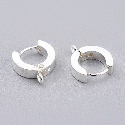 201 Stainless Steel Huggie Hoop Earrings Findings STAS-A167-01C-S-1