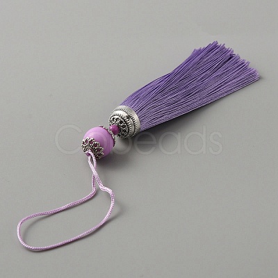 Polyester Tassel Big Pendants Decorations HJEW-TAC0019-01L-1