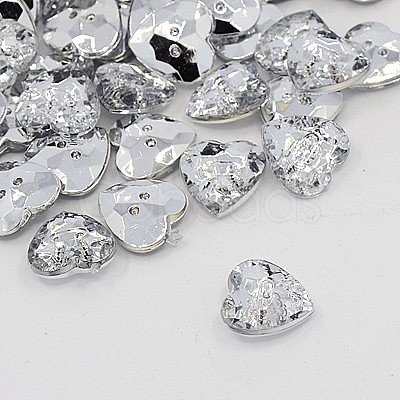 Acrylic Rhinestone Buttons BUTT-J007-01-C-1