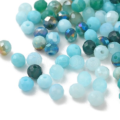 Electroplate Glass Beads GLAA-D020-01E-1