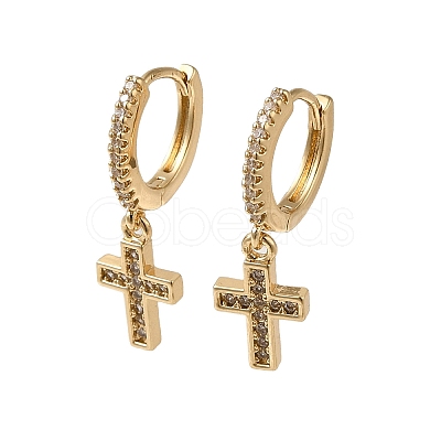 Brass Dangle Earrings EJEW-L271-14KCG-04-1