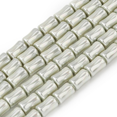 Electroplate Opaque Glass Imitation Pearl Beads Strands EGLA-H113-07D-1