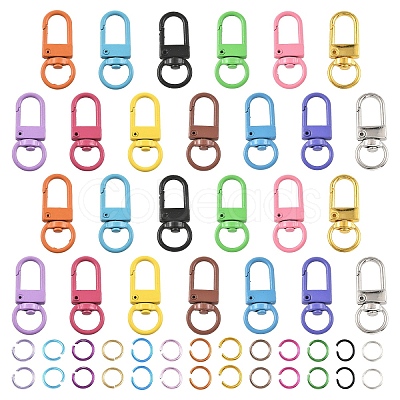22Pcs Zinc Alloy Baking Paint Swivel Snap Hook Clasps FIND-YW0010-50-1