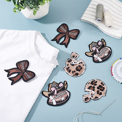 6Pcs 3 Styles Polyester Embroidery Sew on Appliques PATC-FG0002-63-1