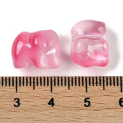Spray Painted Glass Beads GLAA-Z007-04H-1