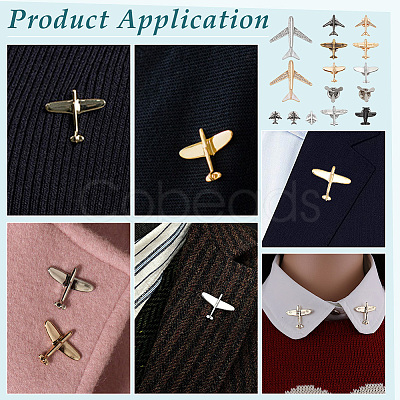 15Pcs 15 Styles Zinc Alloy Pin Brooches JEWB-PH0001-75-1