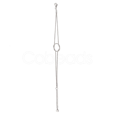 304 Stainless Steel Snake Chain Bracelets for Women BJEW-JB13359-1