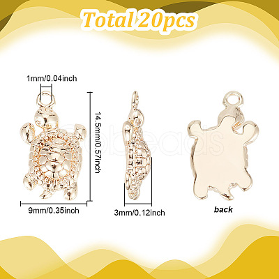 20Pcs Brass Charms KK-GO0001-19-1