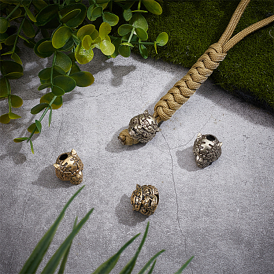 4Pcs 2 Colors Brass Beads KK-NB0004-34-1
