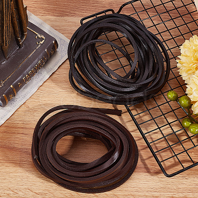 Flat Cowhide Leather Cord WL-GF0001-10B-03-1