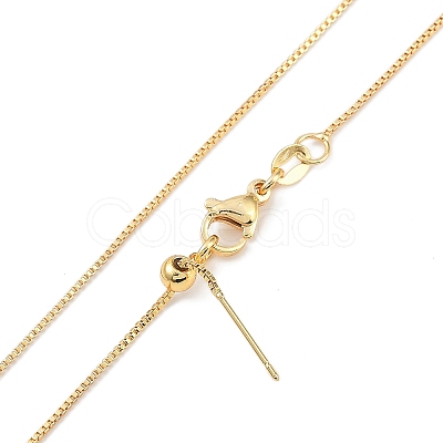 Rack Plating Brass Colorful Cubic Zirconia Eye Pendant Box Chain Necklaces NJEW-P317-02G-1