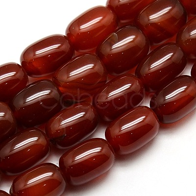 Natural Carnelian Column Beads Strands G-P063-67-1