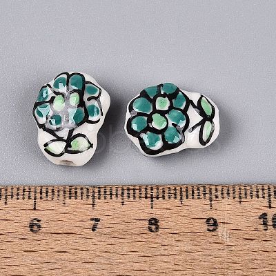 Handmade Porcelain Ceramic Beads PORC-Q005-08E-1
