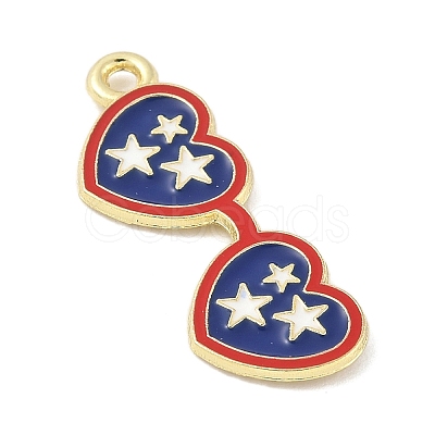 Independence Day Alloy Enamel Pandants FIND-M083-05F-G-1