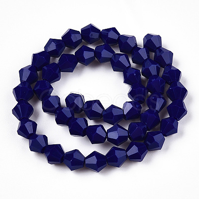 Opaque Solid Color Imitation Jade Glass Beads Strands EGLA-A039-P6mm-D10-1