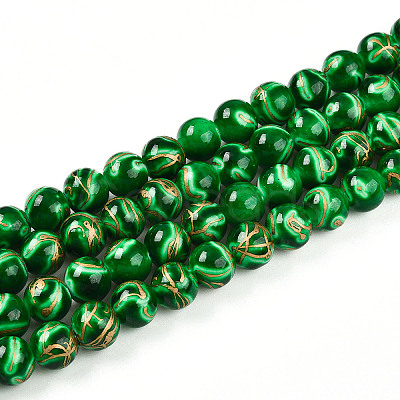 Baking Paint Glass Beads X1-DGLA-N010-10mm-04-1