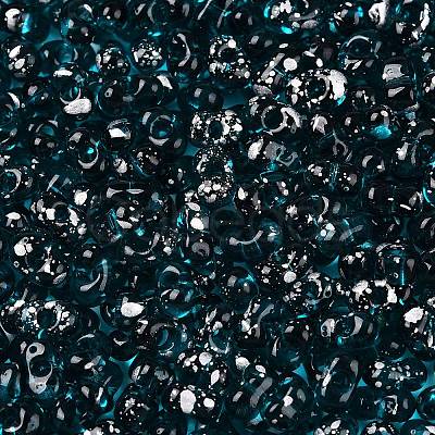 Picasso Spray Painted Glass Seed Beads SEED-T006-04-11-1