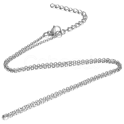 304 Stainless Steel Pendant Necklaces NJEW-H430-06-1