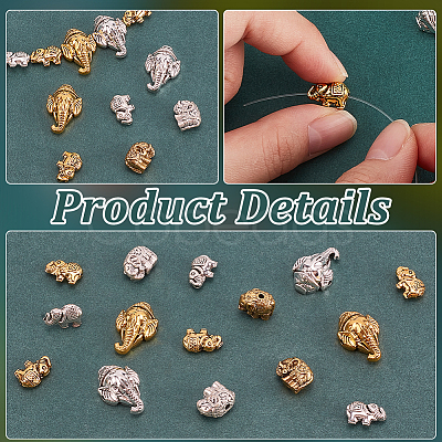 120Pcs Tibetan Style Alloy Beads FIND-PH0023-74-1