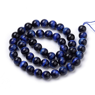 Natural Tiger Eye Beads Strands G-S259-03B-8mm-1
